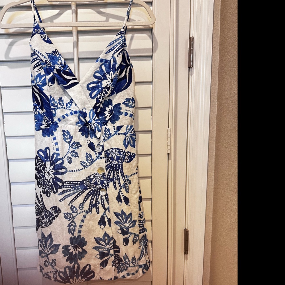 FARM RIO Floral Birds Sleeveless Dress